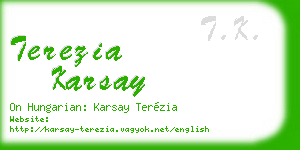 terezia karsay business card